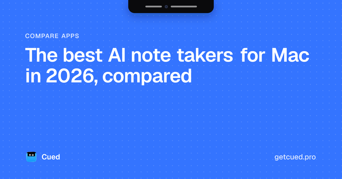Cover: The best AI note takers for Mac in 2026, compared