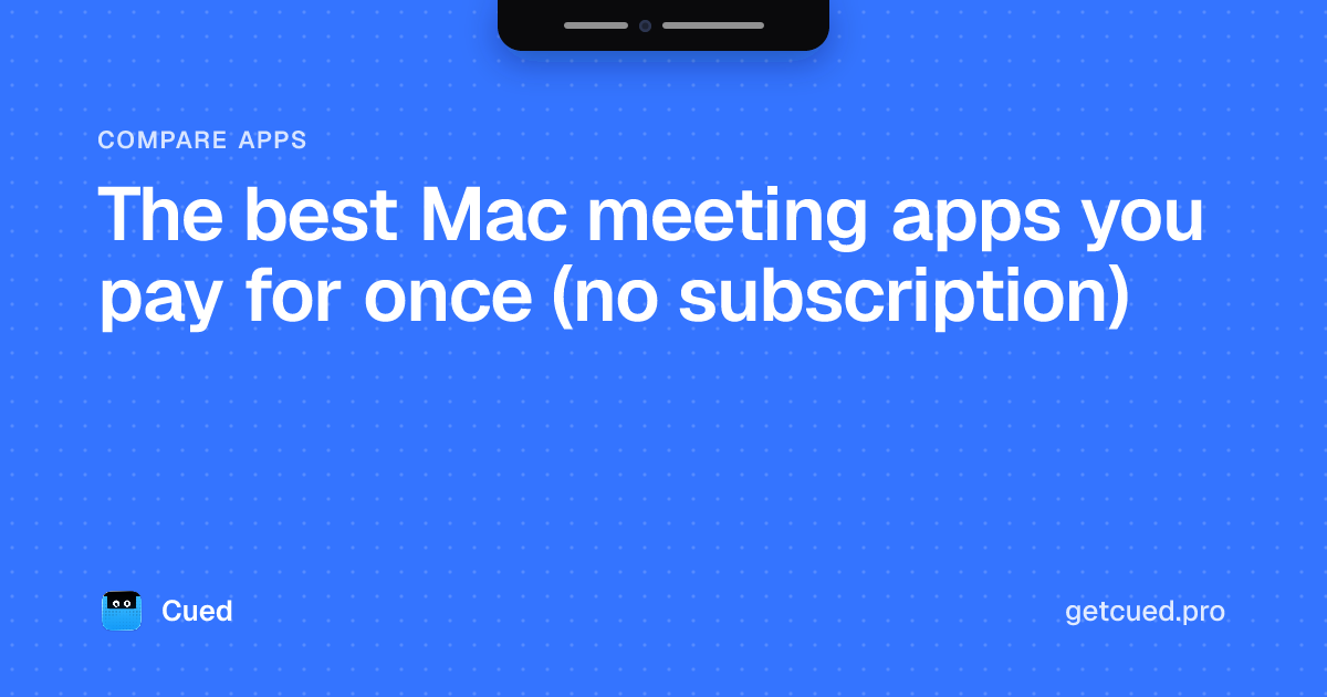 Cover: The best Mac meeting apps you pay for once (no subscription)