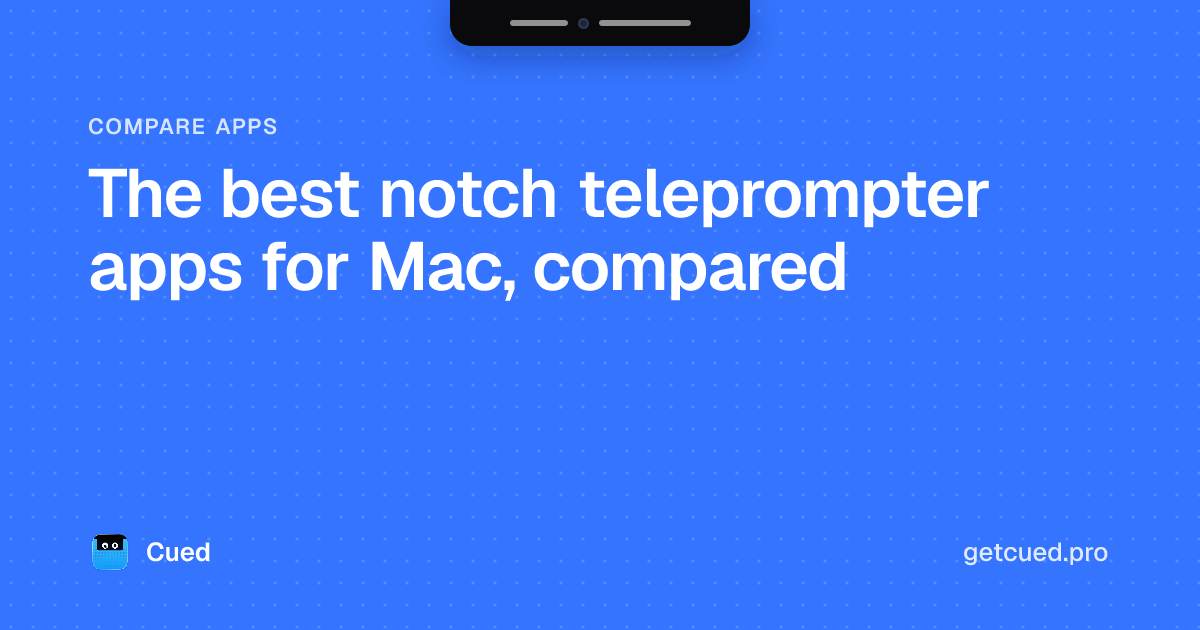 Cover: The best notch teleprompter apps for Mac, compared