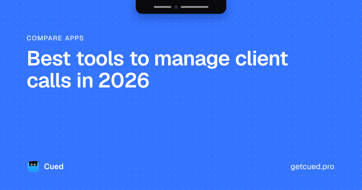 Cover: Best tools to manage client calls in 2026