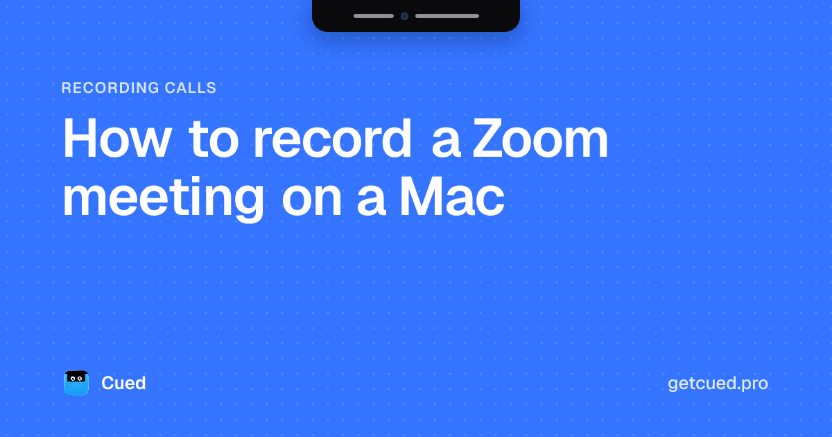 Cover: How to record a Zoom meeting on a Mac