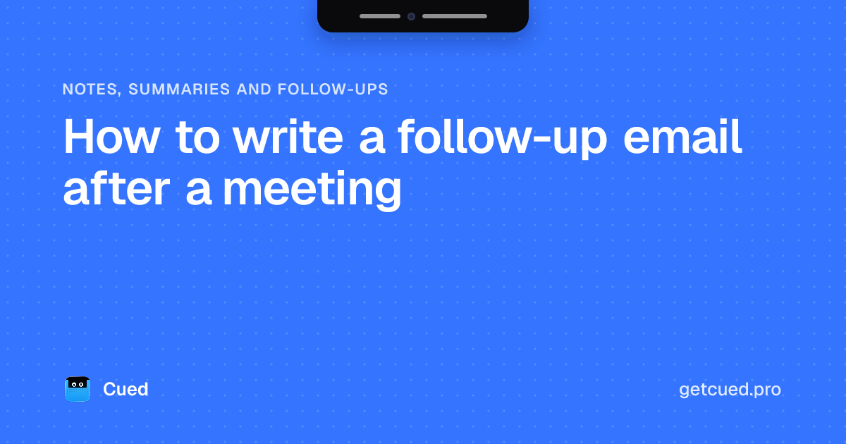 Cover: How to write a follow-up email after a meeting