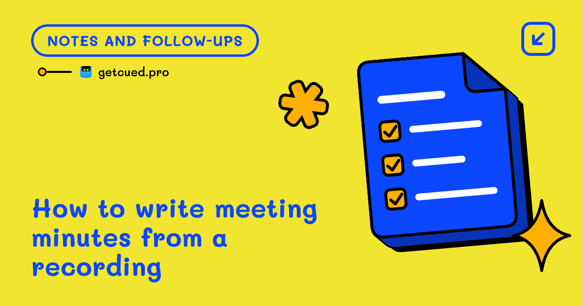 Cover: How to write meeting minutes from a recording