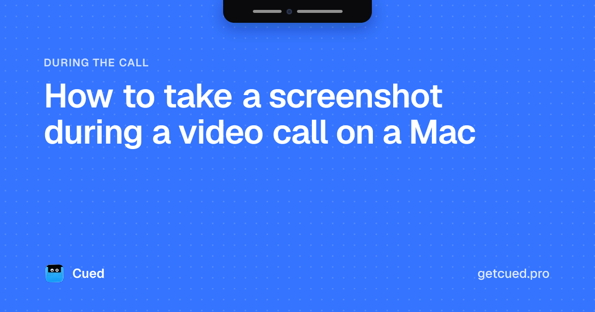 Cover: How to take a screenshot during a video call on a Mac